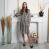 Kayla Dress Taupe Snake