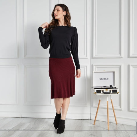 Hazel Skirt Burgundy