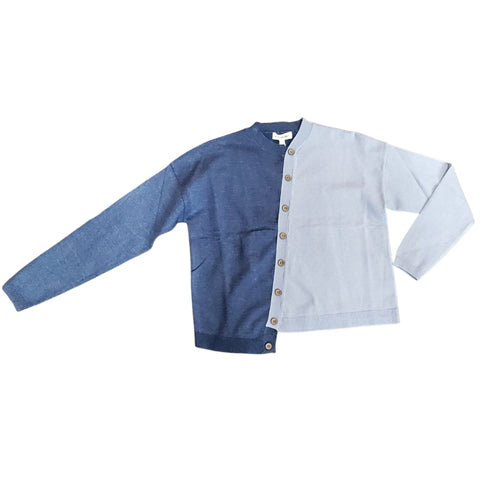 Colorblock Slate Button Sweater