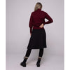 Burgundy Mock Neck Raglan Sleeve