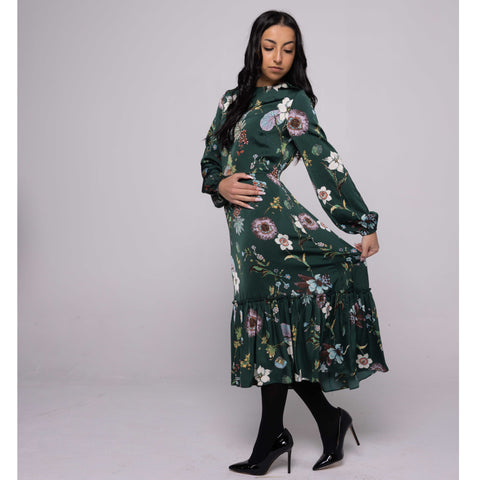 Gittel Green Silk Dress