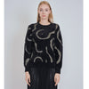 Fuzzy Gold Swirl Yal Sweater