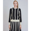 Cream Shimmer Vert Stripe Set by Yal
