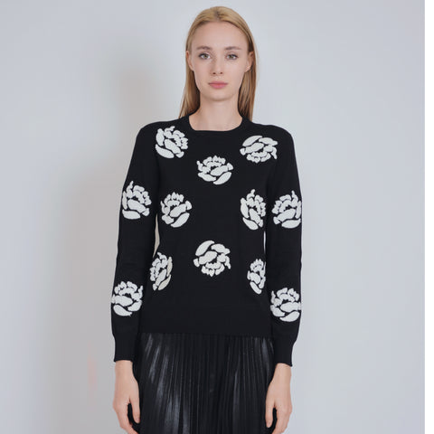 Floral Stitch Yal Sweater