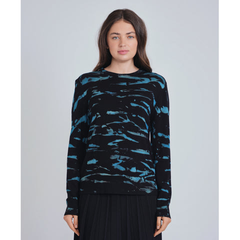 Pretty Blue Abstract Yal Sweater