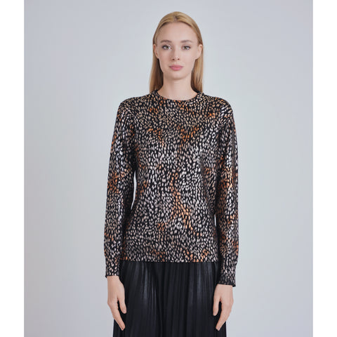 Foil Cheetah Yal Sweater