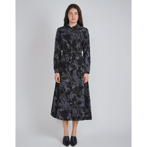 Navy Print Dress by Yal