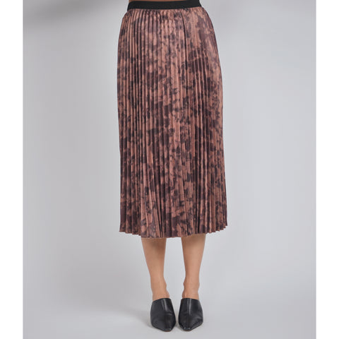 Brown Cloud Pleated Skirt by Yal