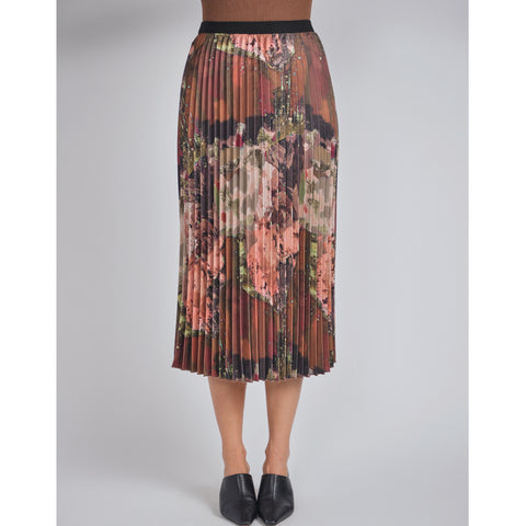 Floral Fall Pleated Skirt by Yal