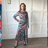 Theodora Teal Floral Dress