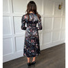 Corset Black Floral Midi Maxi Dress