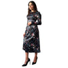 Corset Black Floral Midi Maxi Dress