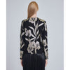 Gold Metallic Hibiscus Yal Sweater