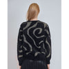 Fuzzy Gold Swirl Yal Sweater