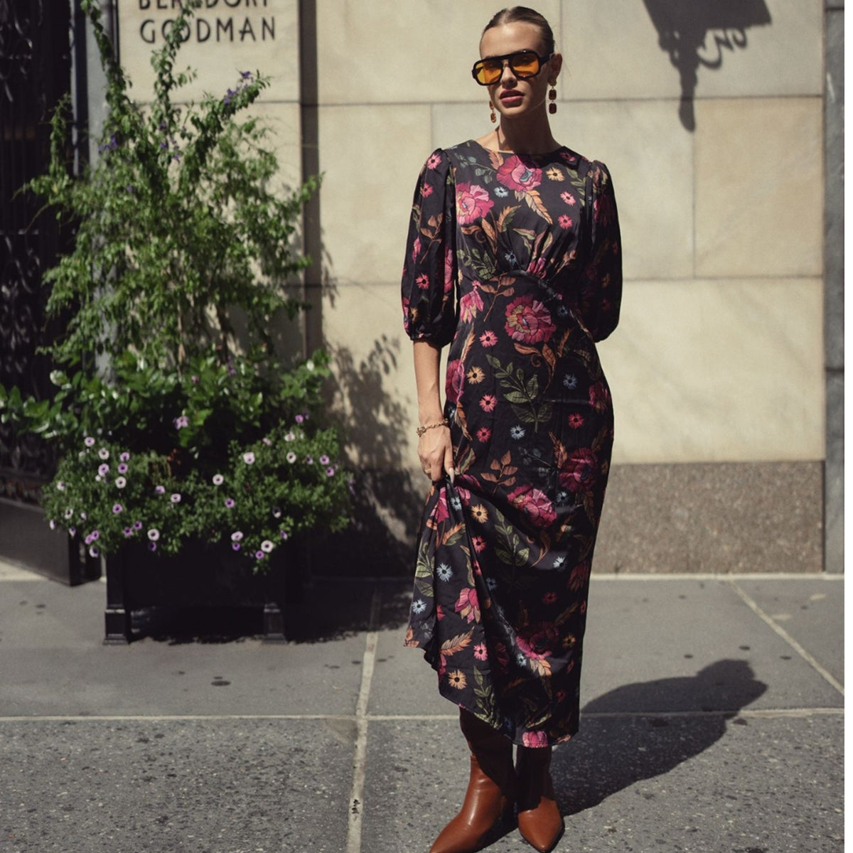 Marlo Dress Artwork Floral Adina LV
