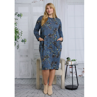 Alice Dress Denim Floral