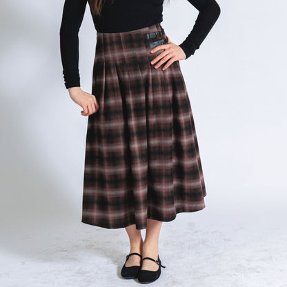 Purple Plaid Skirt Thread Teen