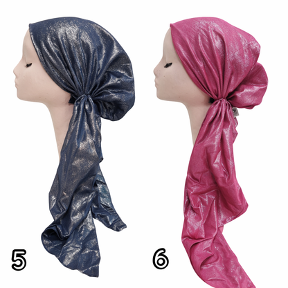Metallic Cotton Pre-Tied Tichels SG