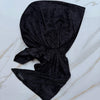 Black Velvet Pre-tied Scarf Valeri