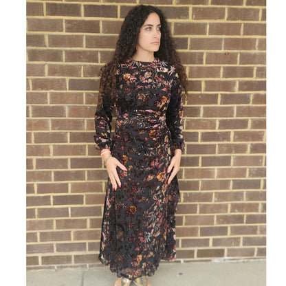 Burnout Velvet Maxi Dress