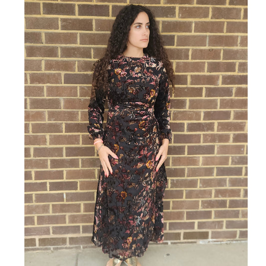 Burnout Velvet Maxi Dress