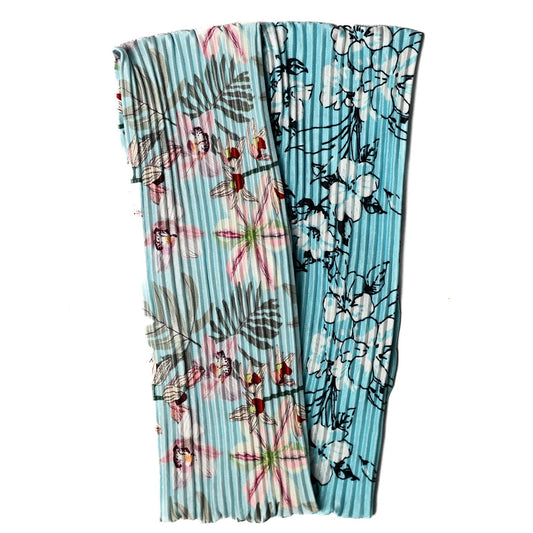 Azure Blossoms Pleated Headband Nicsessories