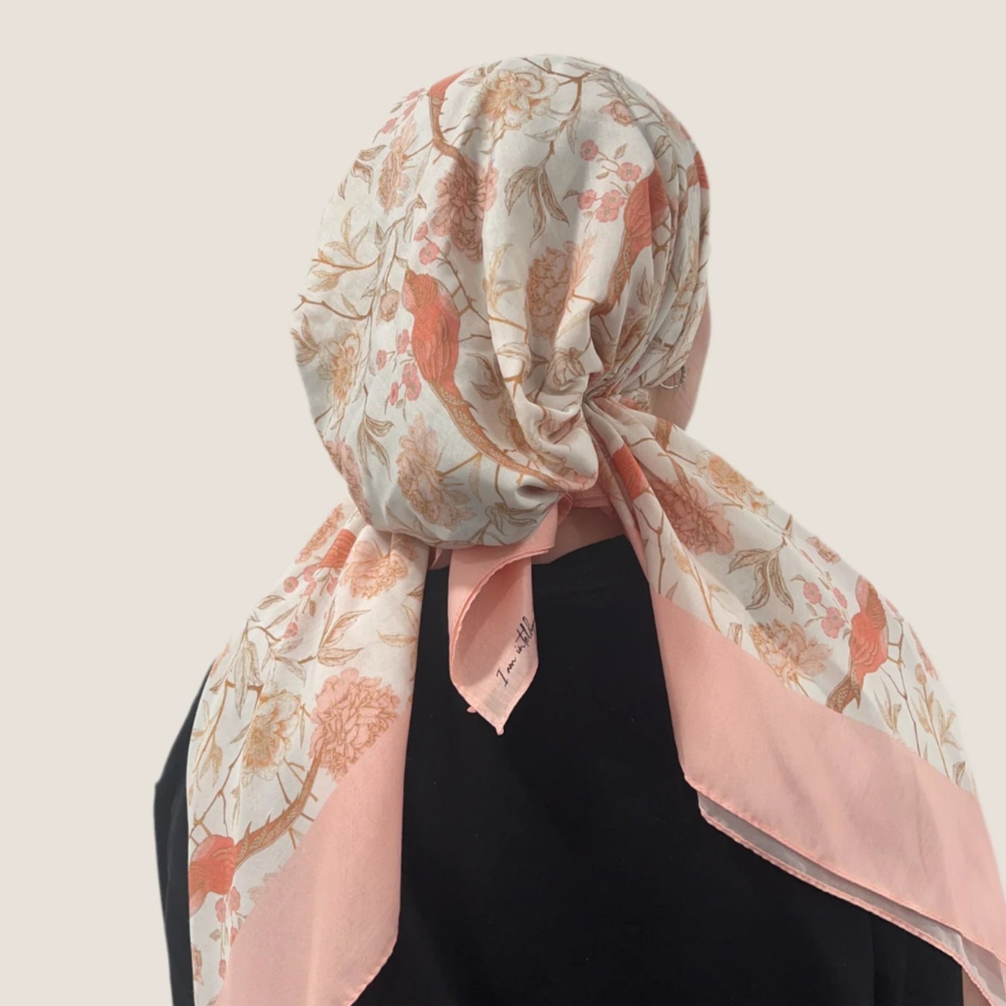 Vintage Peach Plume Headscarf Valeri Many Styles