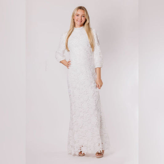 Lace Dress White - The Mimi Boutique