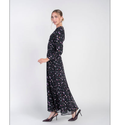 Michalie Midi Dress Preppy Floral Adina LV
