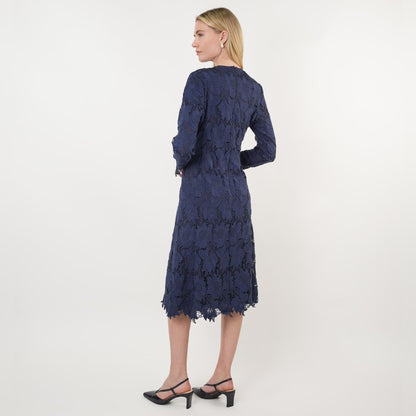 Navy Blue Lace Dress