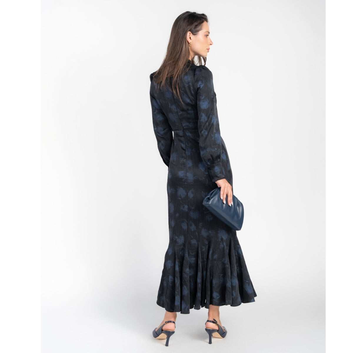 Bianca Dress Navy Roses Adina LV