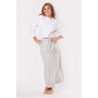 Hi Lo Loose Cut White Top