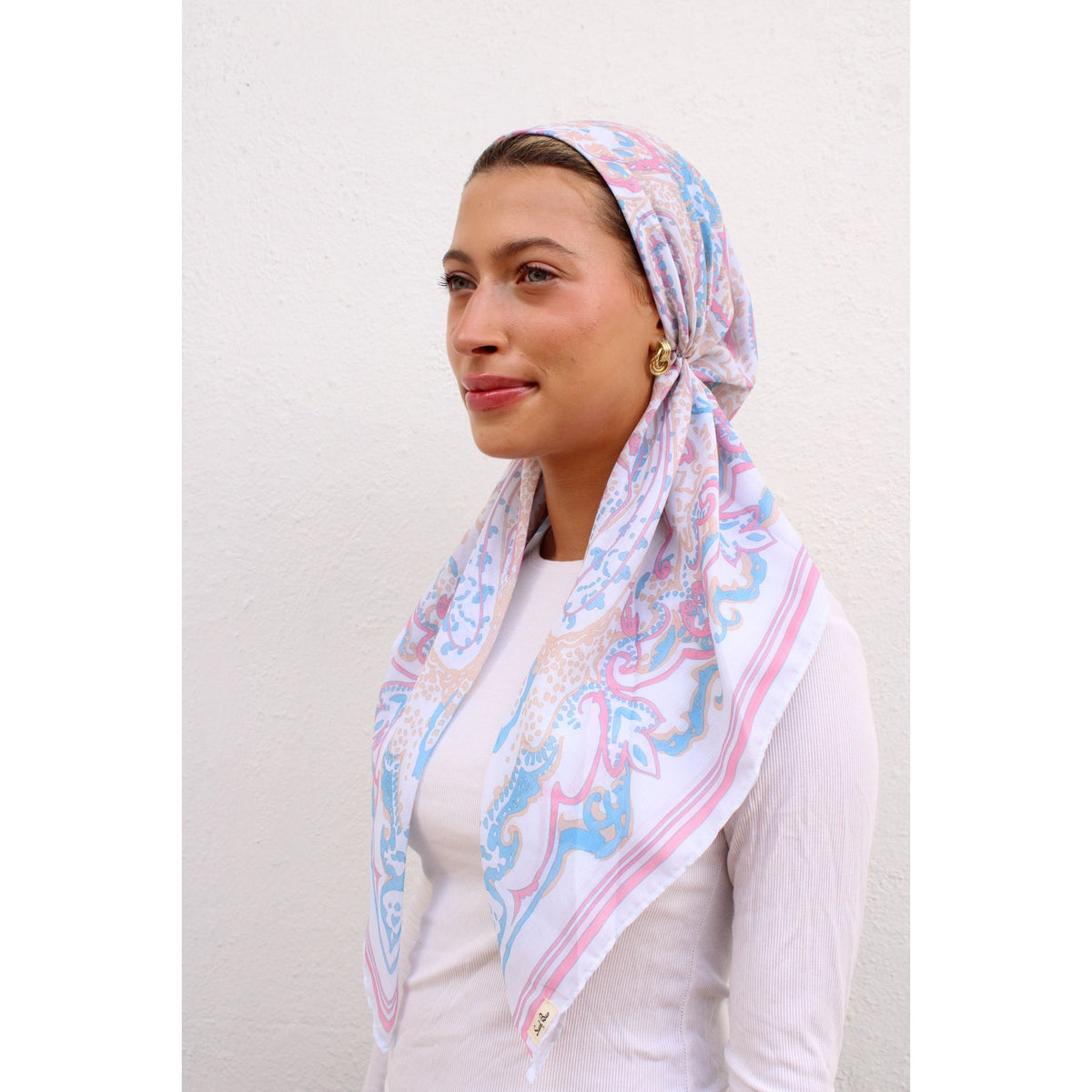 Paisley Pink Headscarf SB - The Mimi Boutique