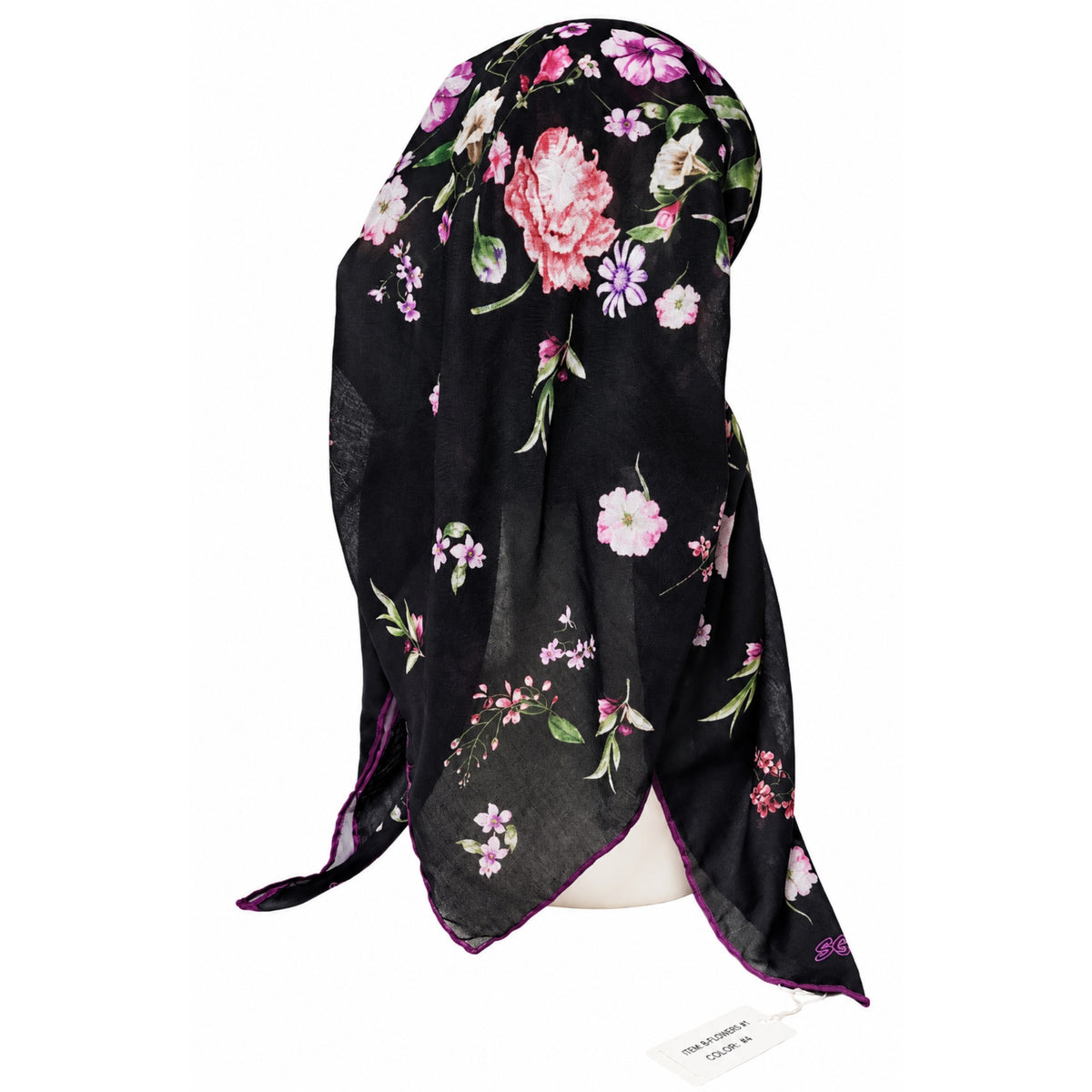 Winter Floral Pre-Tied Headscarf SG