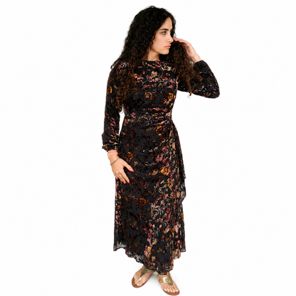 Burnout Velvet Maxi Dress