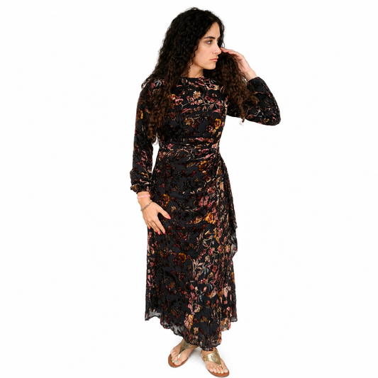 Burnout Velvet Maxi Dress