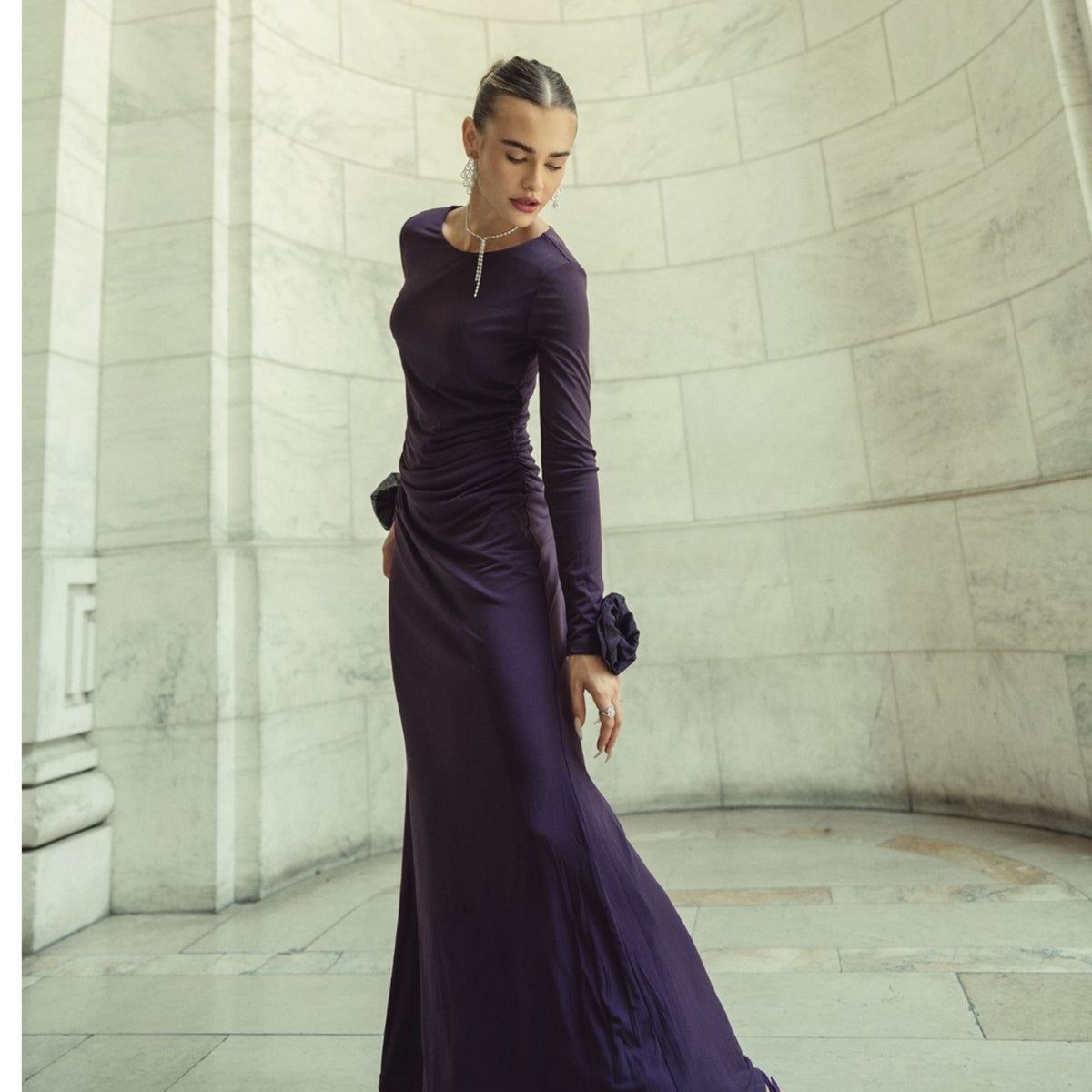 Faye Maxi Deep Plum Adina LV