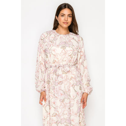 Lena Pink Floral Dress
