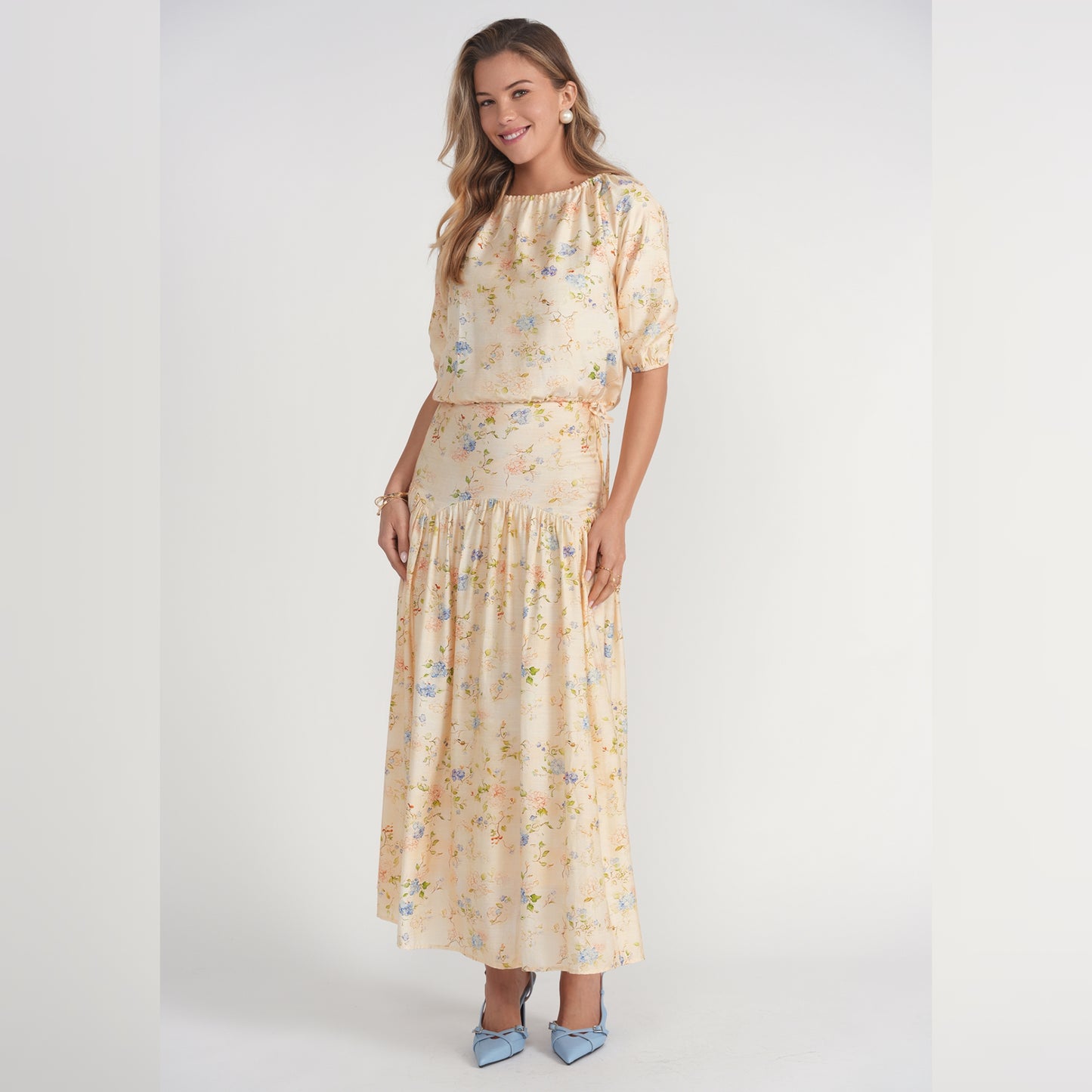 Belle Skirt Yellow Garden Adina LV - The Mimi Boutique