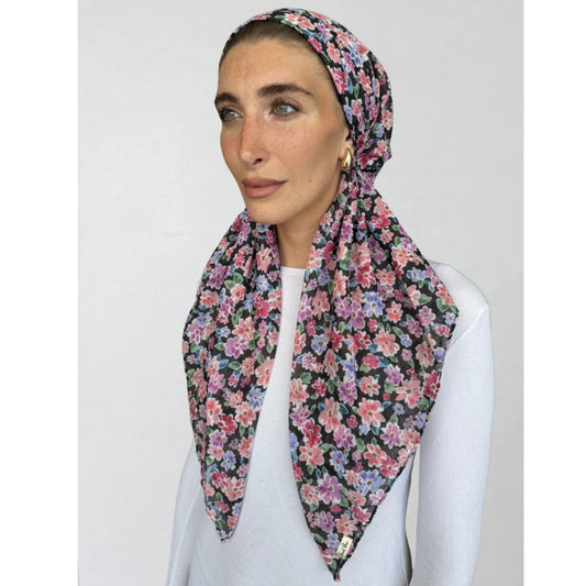 Ditsy Noir Headscarf SB