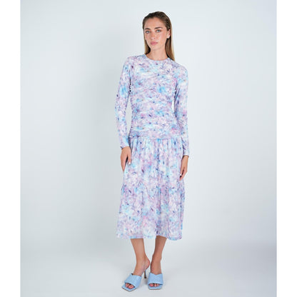 Ruched Watercolor Floral Dress - The Mimi Boutique