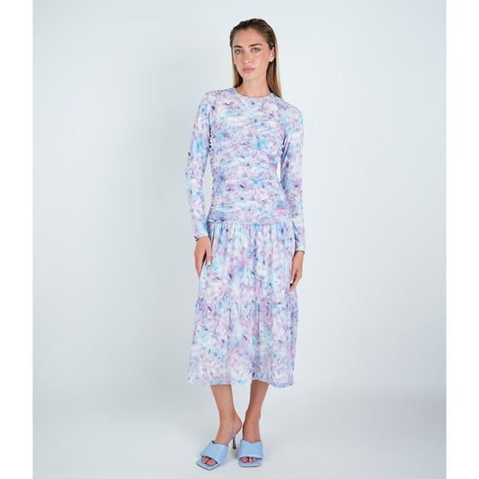 Ruched Watercolor Floral Dress - The Mimi Boutique