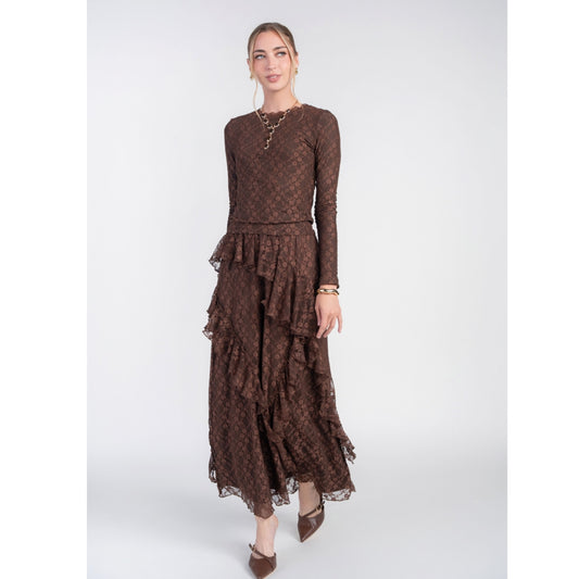 Allison Lace Skirt Chocolate Adina LV