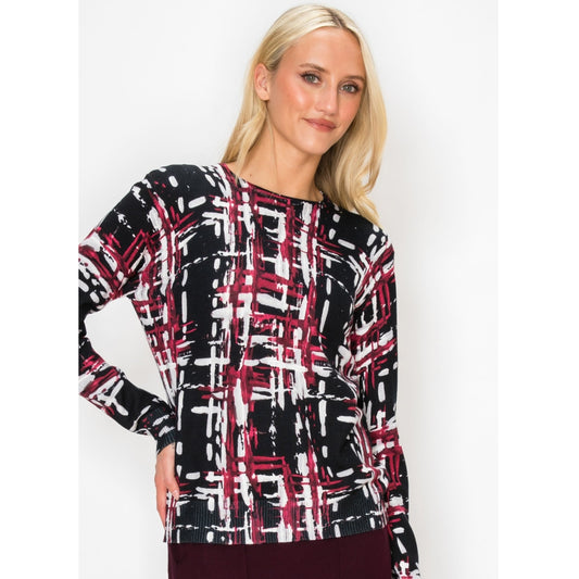 Burgundy Weave Yal Sweater