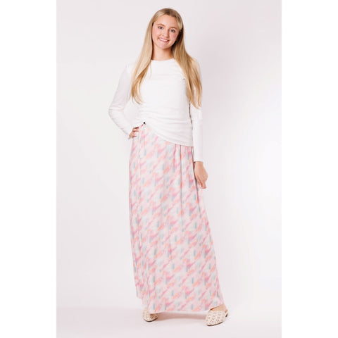 Sorbet Pink Multi Streak Print Slip Dress - The Mimi Boutique