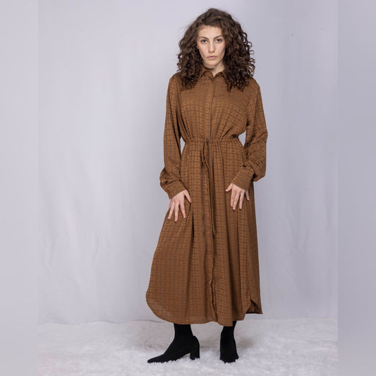 Andrea Brown Tone On Tone Dress