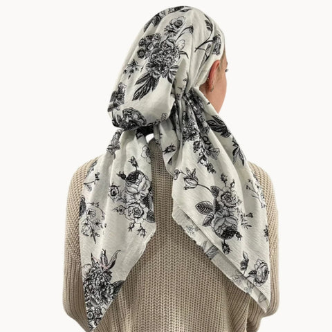 Fleur Noire Light Crinkle Headscarf Valeri Many Styles