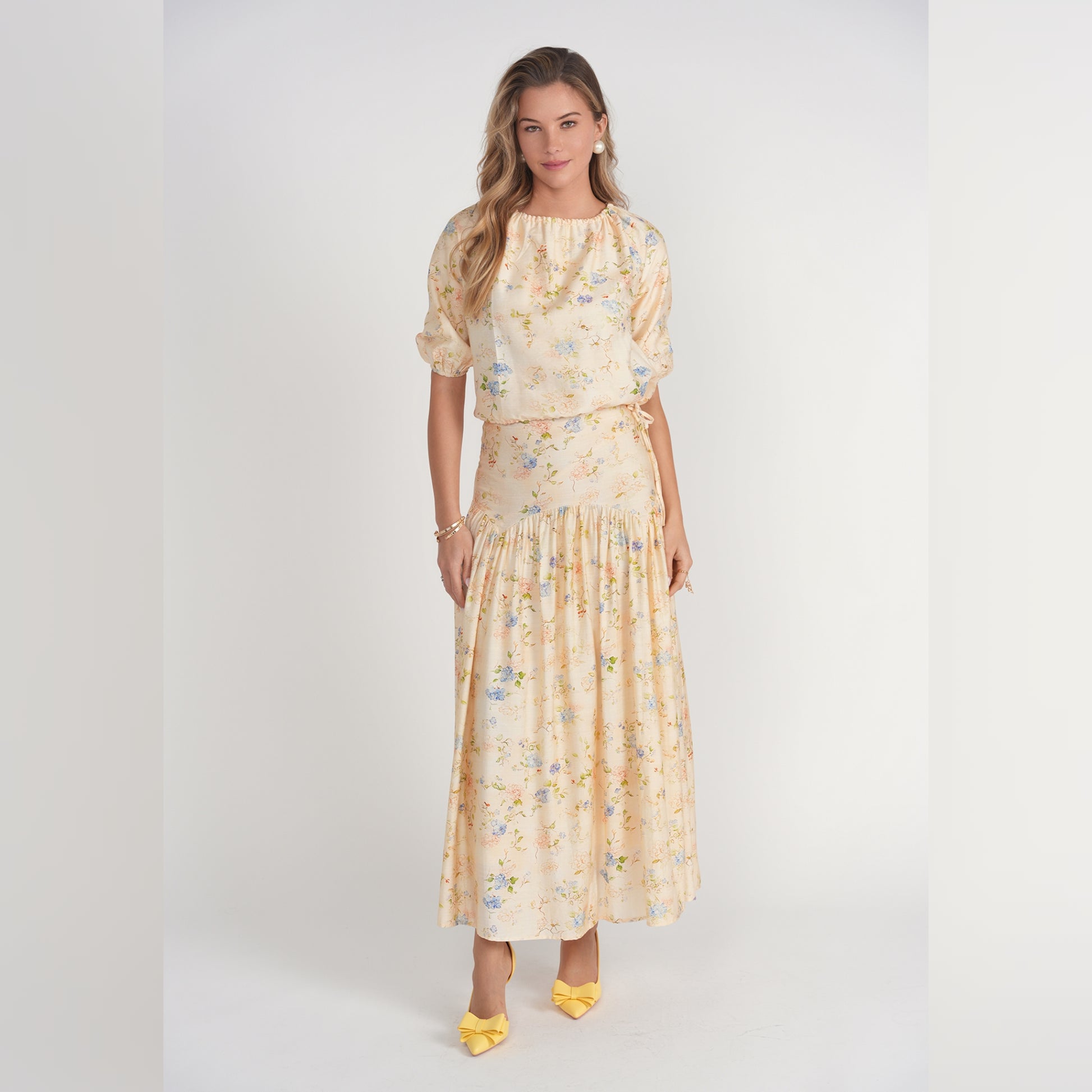 Belle Skirt Yellow Garden Adina LV - The Mimi Boutique