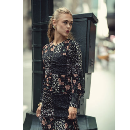 Michalie Midi Dress Patchwork Adina LV