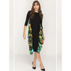 Georgiana Dress -Black With Tropic Insert